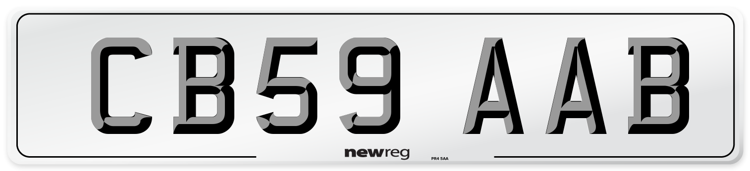 CB59 AAB Number Plate from New Reg